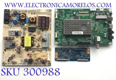 KIT DE TARJETAS PARA TV SHARP / MAIN XFCB0QK010 / 715G7228-M01-000-004K / FUENTE PLTVEJ351XAJ3 / 715G6934-P01-003-003H / T-CON 5543T01C03 / T420HVN6.3 / 42T34-C03 / 55.43T01.C03 / PANEL TPT430H3-HVN01.U REV:S270A / DISPLAY T430HVN01.2 / MODELO LC-43LB371U